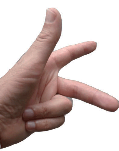 Flemings left Hand rule image of hand